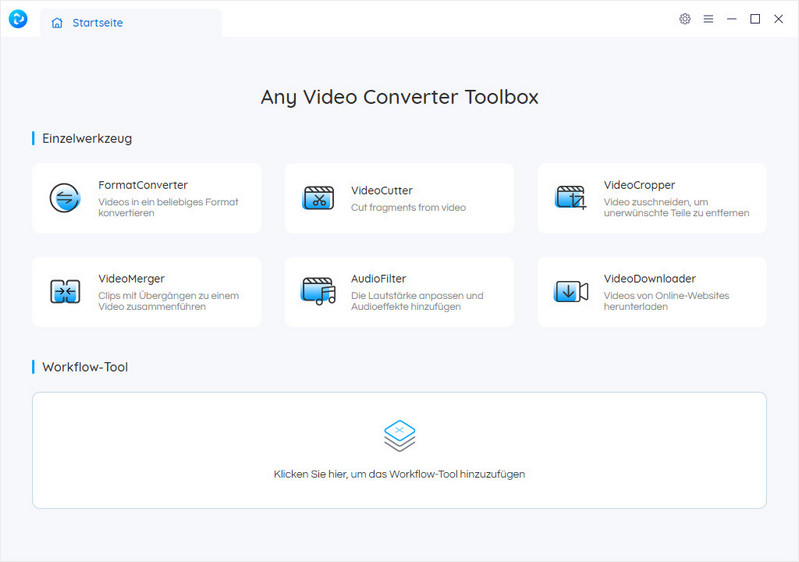 Hauptschnittstelle von Any Video Converter