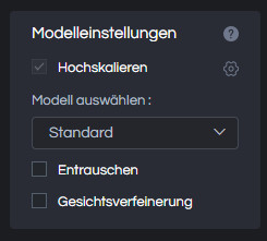 KI-Modell auswählen