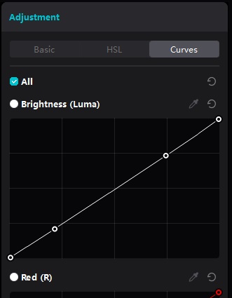 adjust curves