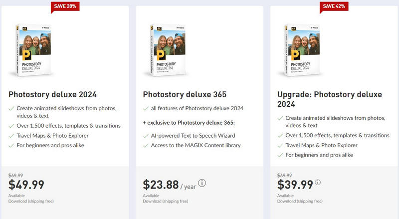 magix photostory pricing plan