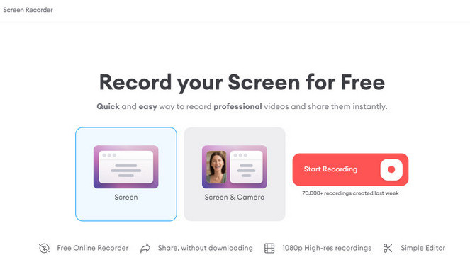 veed.io screen recorder