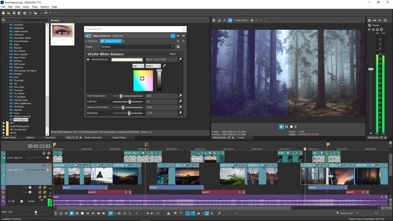 Restore old videos through Vegas Pro