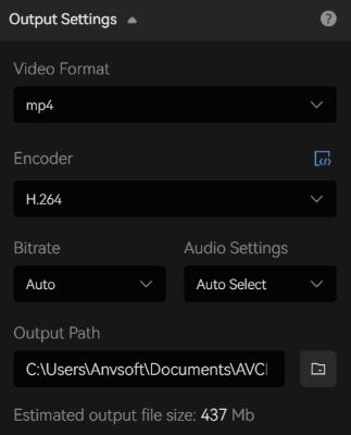 output setting